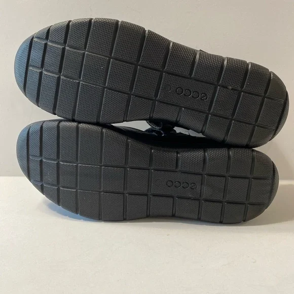 Ecco Women's Black Leather Velcro Mary Jane Ballet Flat Shoes Size 8.5, EU 38 - Picture 3 of 7